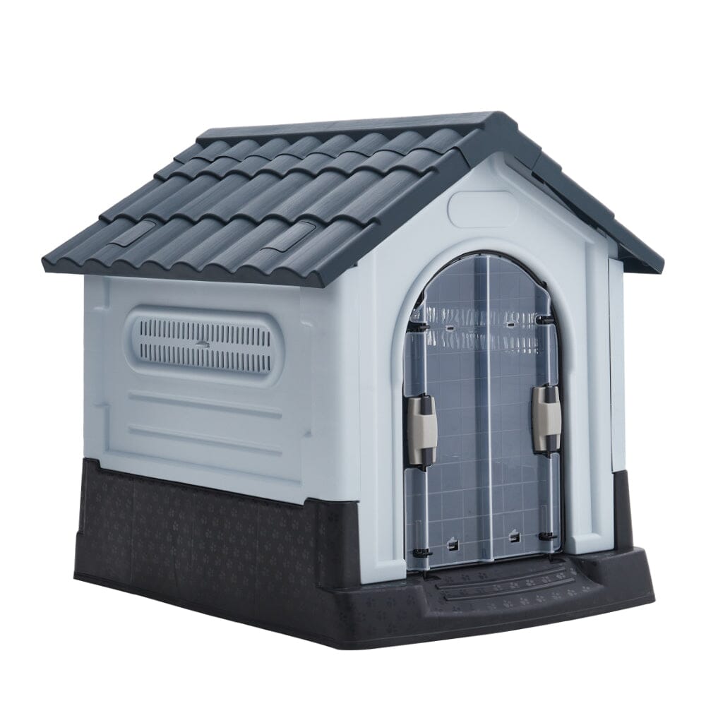 Small/Medium Weatherproof Comfortable Dog House Kennel with Skylight and Door - House Comfort