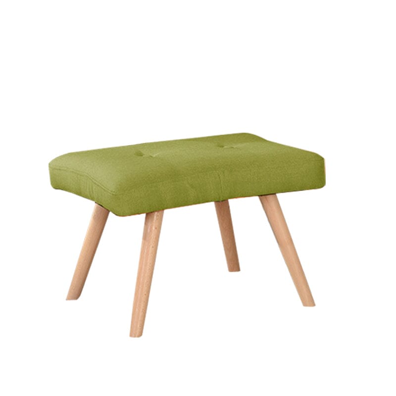 Soft Linen Wingback Lounge Chair and Footstool - House Comfort