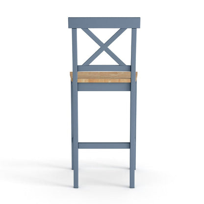 Solid Wood Pine Dining Set with 2 X Shaped Chairs Grey - House Comfort