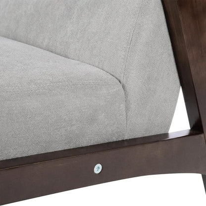 Solid Wooden Frame Upholstered Tufted Armchair - House Comfort