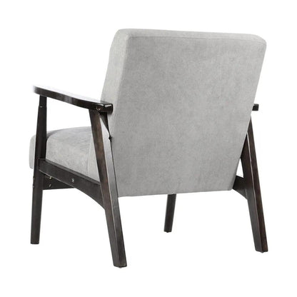 Solid Wooden Frame Upholstered Tufted Armchair - House Comfort