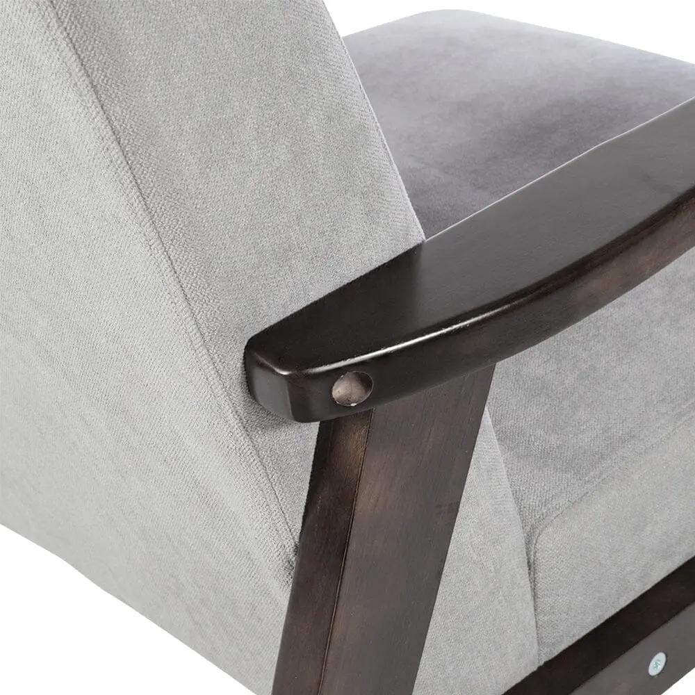 Solid Wooden Frame Upholstered Tufted Armchair - House Comfort