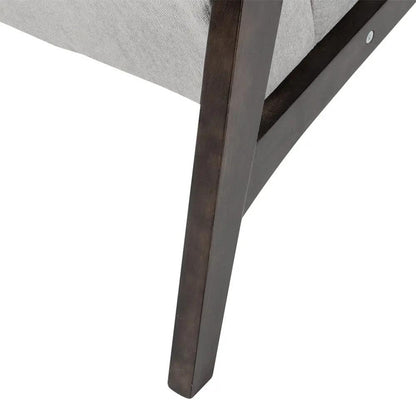 Solid Wooden Frame Upholstered Tufted Armchair - House Comfort