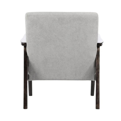 Solid Wooden Frame Upholstered Tufted Armchair - House Comfort