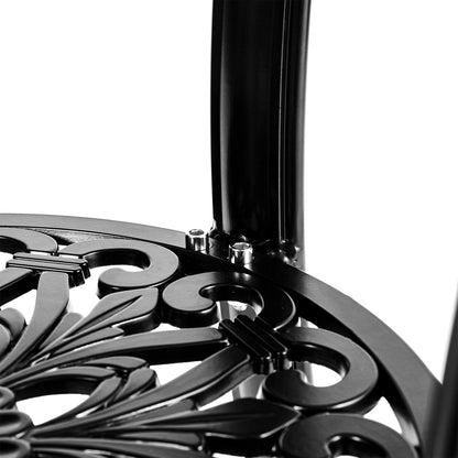 Square Cast Aluminium Outdoor Bistro Table Black - House Comfort