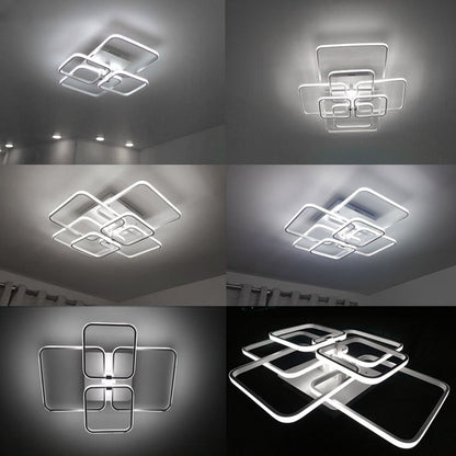 Square LED Ceiling Light Lamp Chandelier Lights Living Bedroom - House Comfort
