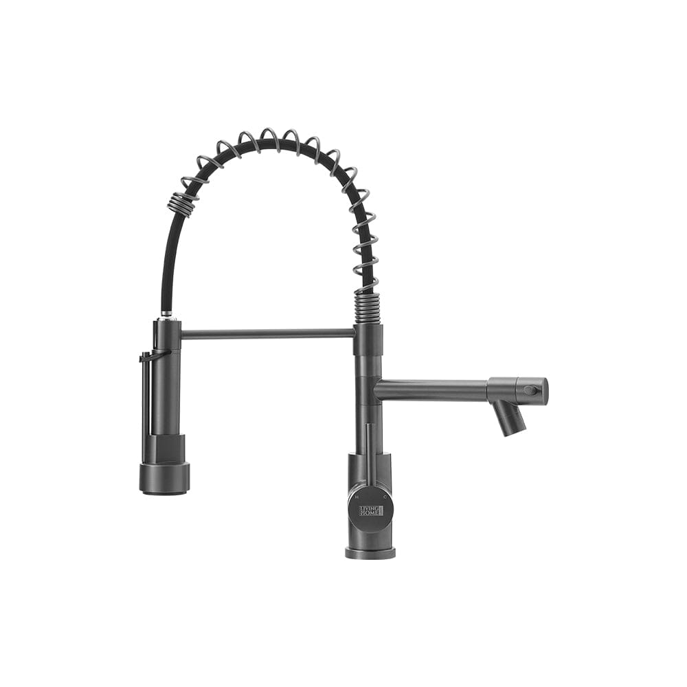 Stainless Steel Kitchen Faucet with Pull Down Spring Spout and Pot Filler - House Comfort