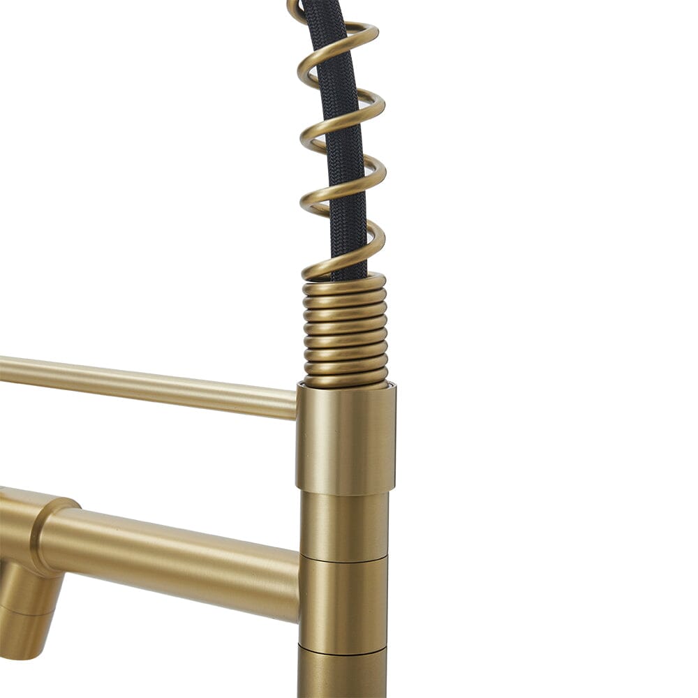 Stainless Steel Kitchen Faucet with Pull Down Spring Spout and Pot Filler - House Comfort