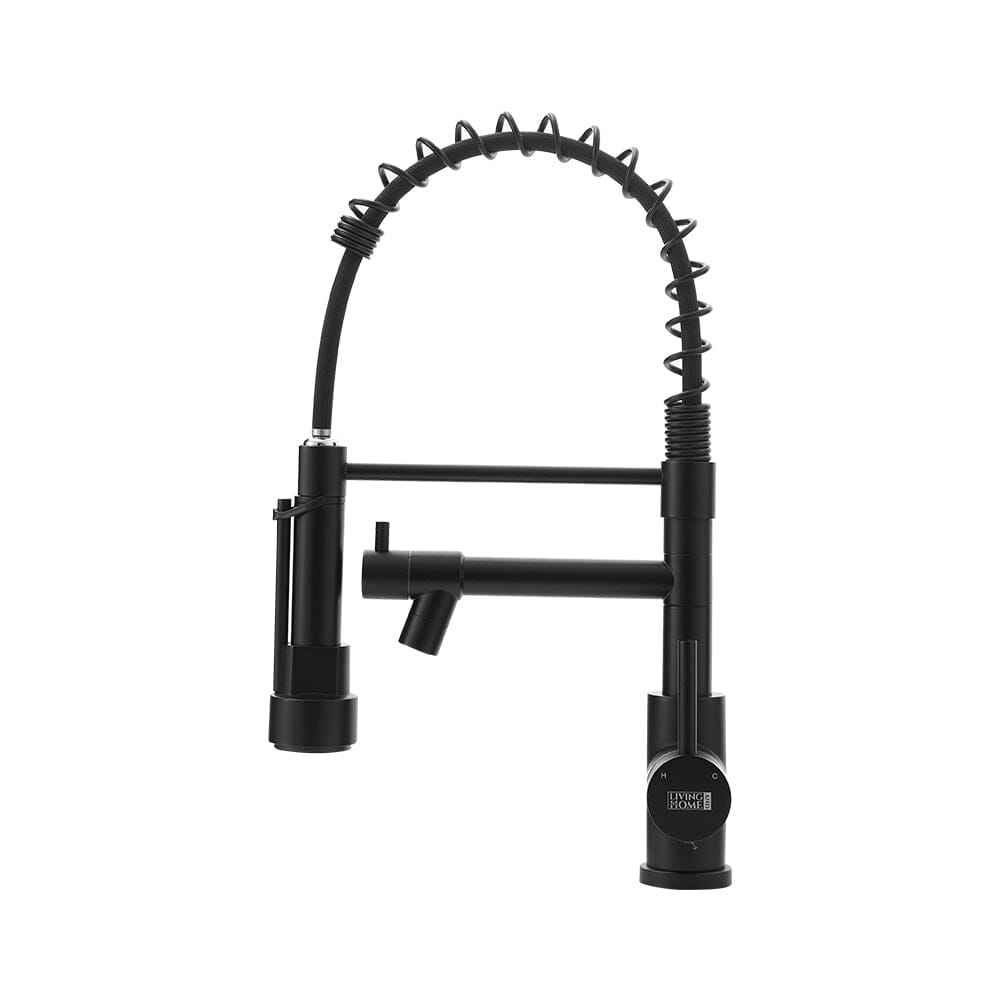 Stainless Steel Kitchen Faucet with Pull Down Spring Spout and Pot Filler - House Comfort