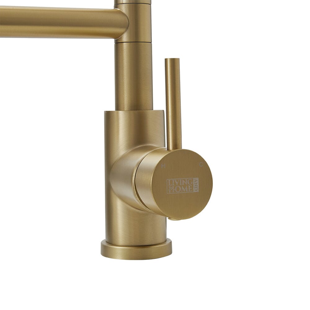 Stainless Steel Kitchen Faucet with Pull Down Spring Spout and Pot Filler - House Comfort