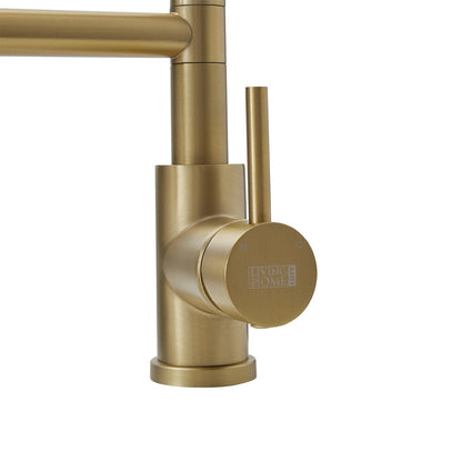 Stainless Steel Kitchen Faucet with Pull Down Spring Spout and Pot Filler - House Comfort