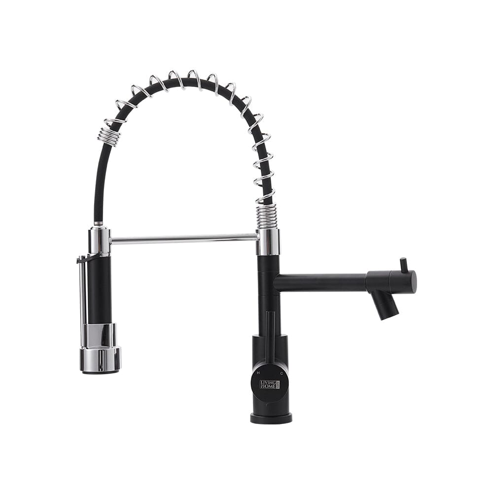 Stainless Steel Kitchen Faucet with Pull Down Spring Spout and Pot Filler - House Comfort