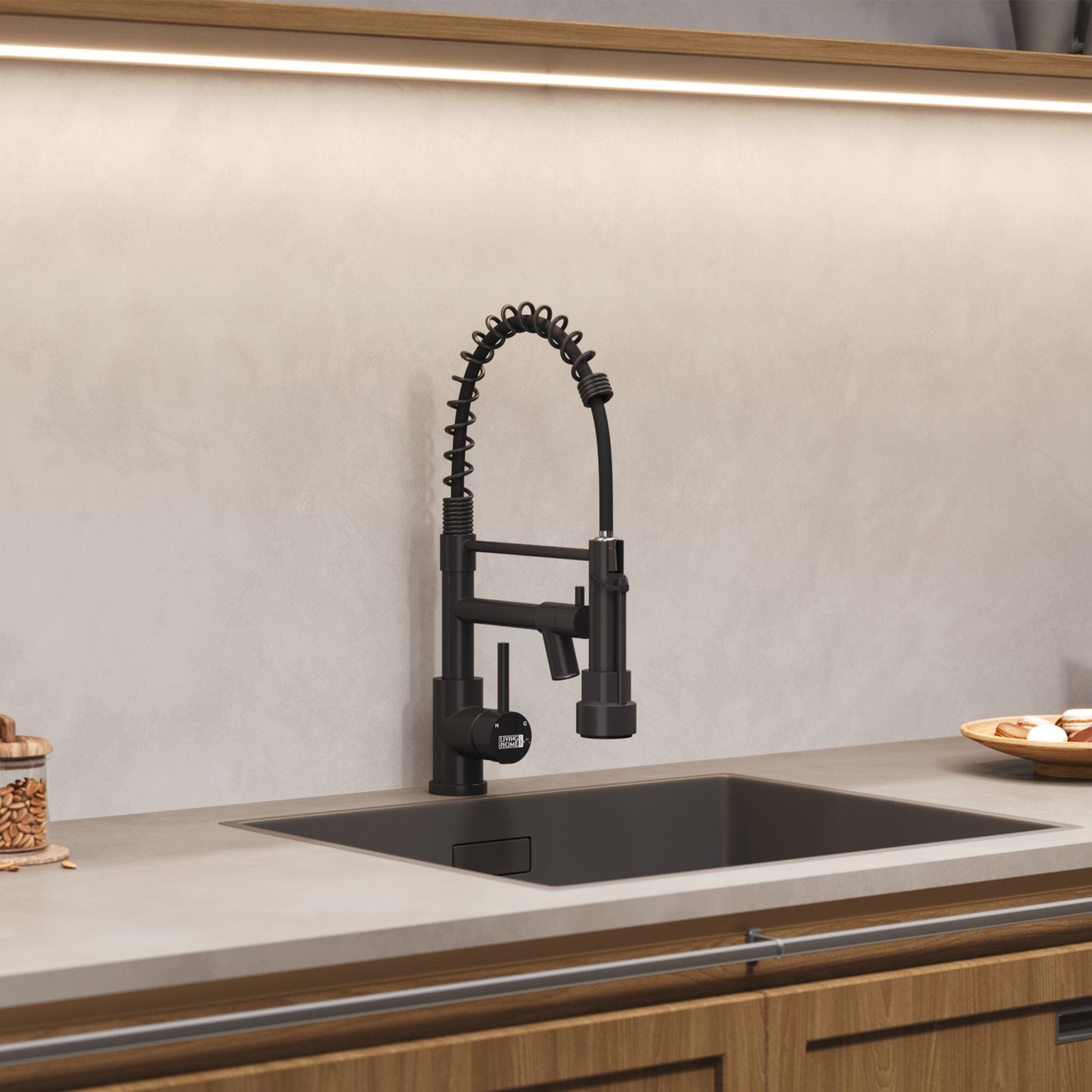 Stainless Steel Kitchen Faucet with Pull Down Spring Spout and Pot Filler - House Comfort