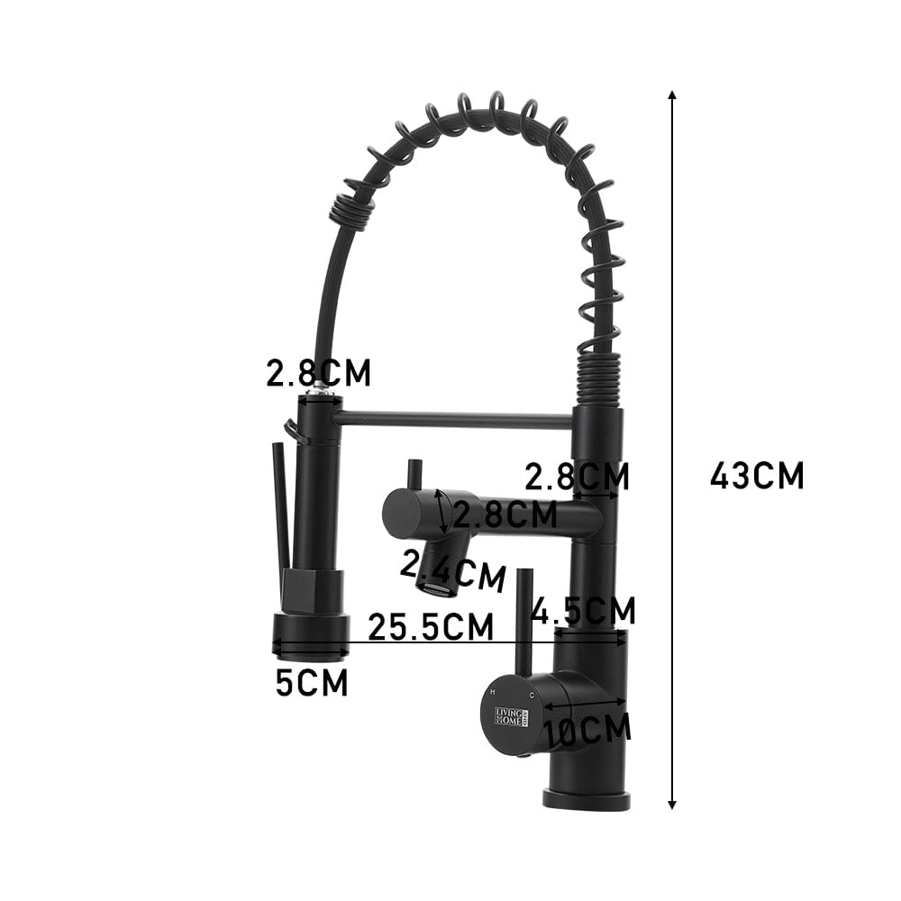 Stainless Steel Kitchen Faucet with Pull Down Spring Spout and Pot Filler - House Comfort