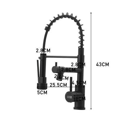 Stainless Steel Kitchen Faucet with Pull Down Spring Spout and Pot Filler - House Comfort