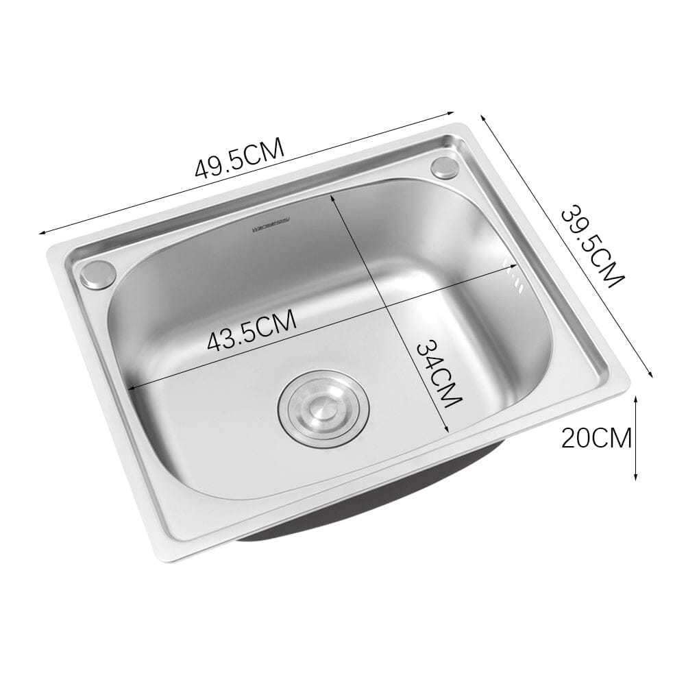 Stainless Steel Kitchen Sink Single Bowl Catering Sink - House Comfort