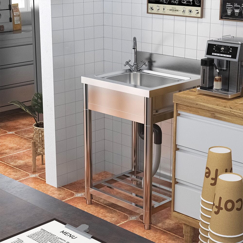 Stainless Steel One Compartment Commercial Sink - House Comfort