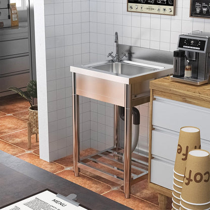 Stainless Steel One Compartment Commercial Sink - House Comfort