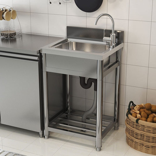 Stainless Steel One Compartment Commercial Sink - House Comfort