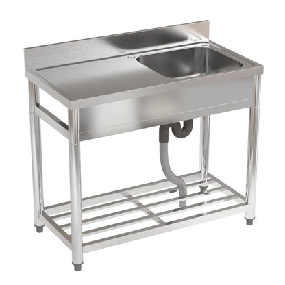 Stainless Steel One Compartment Commercial Sink with Left Drainboard - House Comfort
