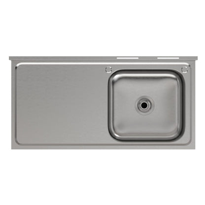Stainless Steel One Compartment Commercial Sink with Left Drainboard - House Comfort