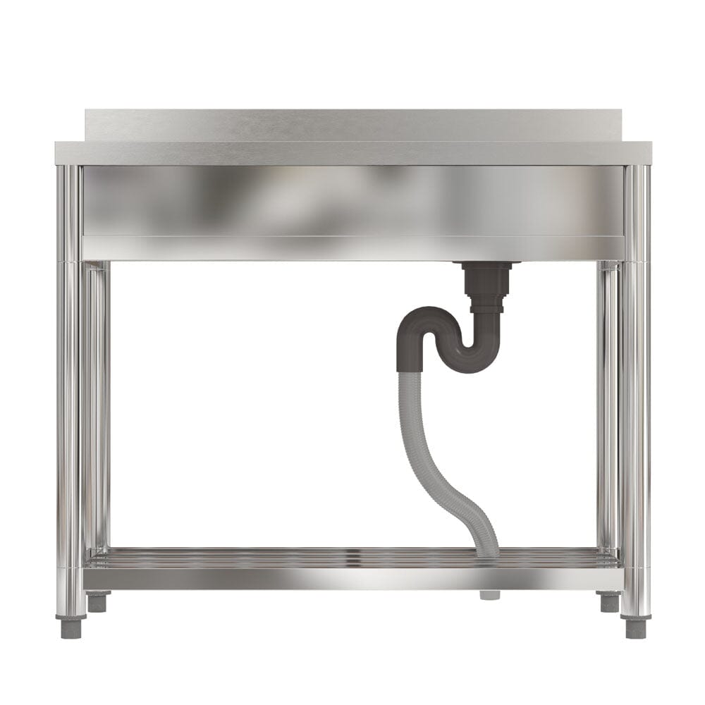 Stainless Steel One Compartment Commercial Sink with Left Drainboard - House Comfort