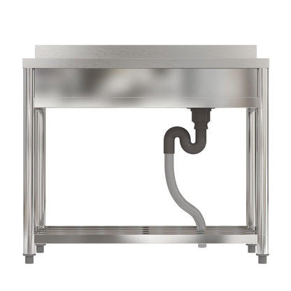 Stainless Steel One Compartment Commercial Sink with Left Drainboard - House Comfort