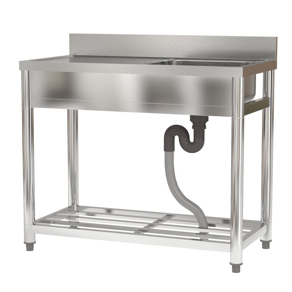 Stainless Steel One Compartment Commercial Sink with Left Drainboard - House Comfort