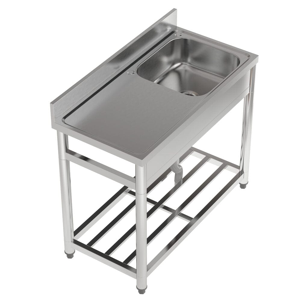 Stainless Steel One Compartment Commercial Sink with Left Drainboard - House Comfort