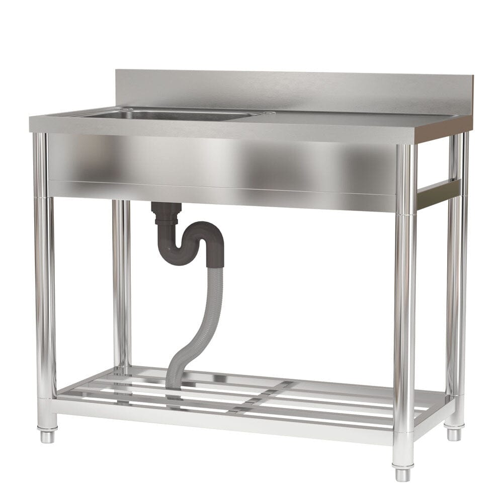 Stainless Steel One Compartment Commercial Sink with Right Drainboard - House Comfort