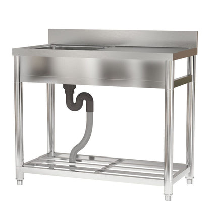 Stainless Steel One Compartment Commercial Sink with Right Drainboard - House Comfort