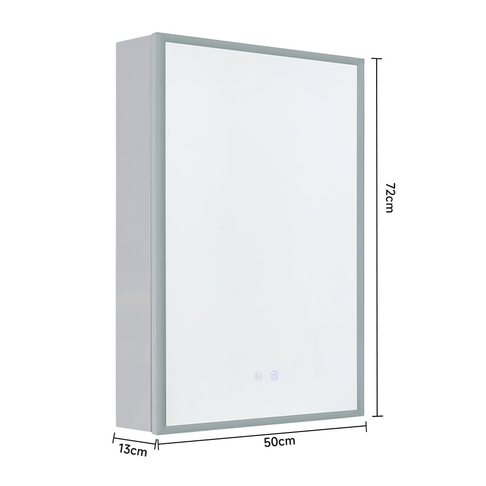 Surface Mount Frameless Single Door LED Mirror Cabinet - House Comfort