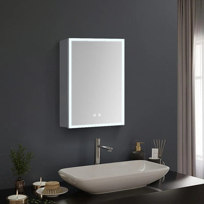 Surface Mount Frameless Single Door LED Mirror Cabinet - House Comfort