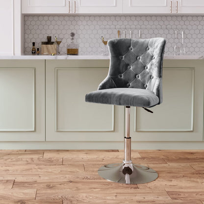 Swivel Velvet Barstool with Ajustable Lift Height - House Comfort