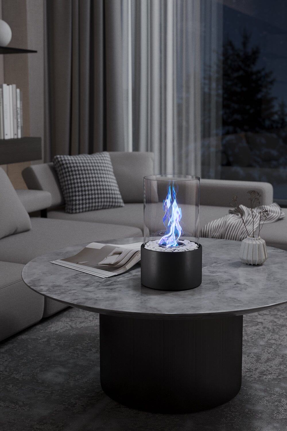 Tabletop Fireplaces Bio Ethanol Fireplace Smokeless Heater for Dancing Flame - House Comfort