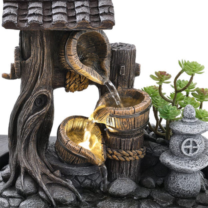 Tabletop Fountain Relaxation Water Feature for Home Decor Perfect for Relaxation Meditation - House Comfort
