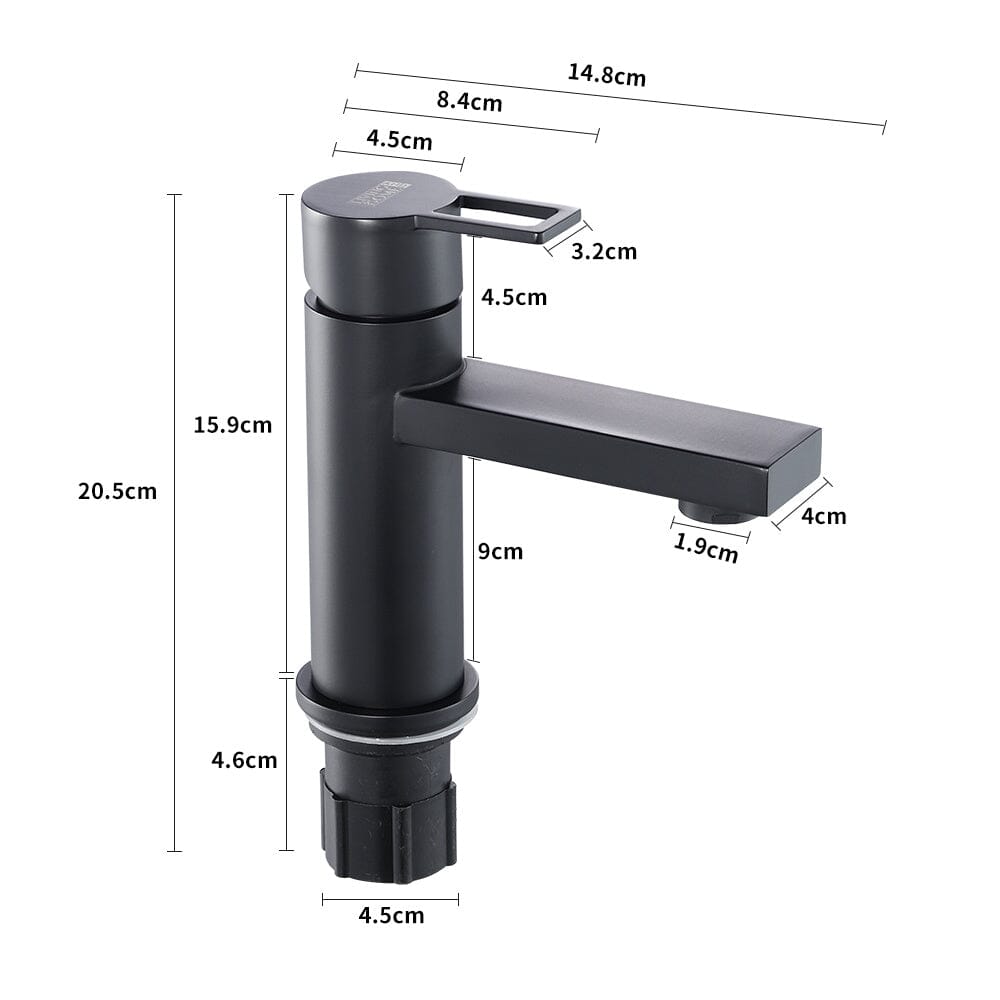 Timeless Matte Black Stainless Steel Bathroom Tap - House Comfort