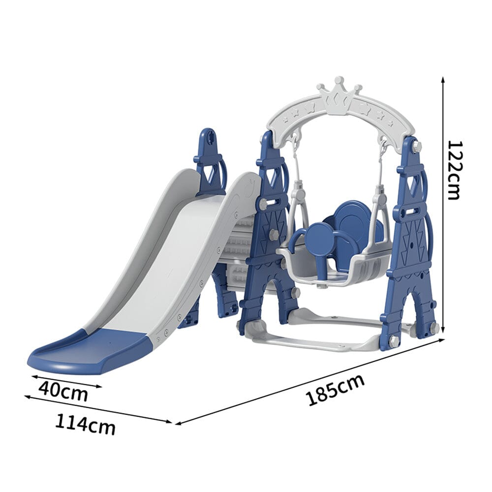 Toddler Kids 3 - in - 1 Plastic Climber and Swing Set - House Comfort