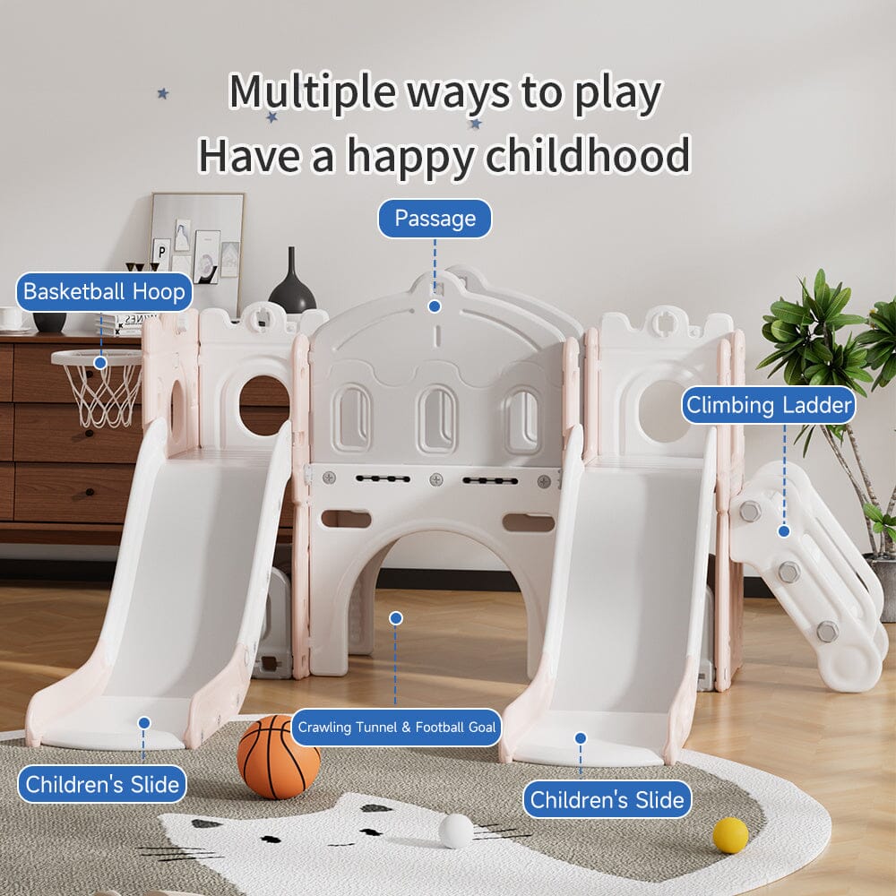 Toddler Two Slides Playset - House Comfort