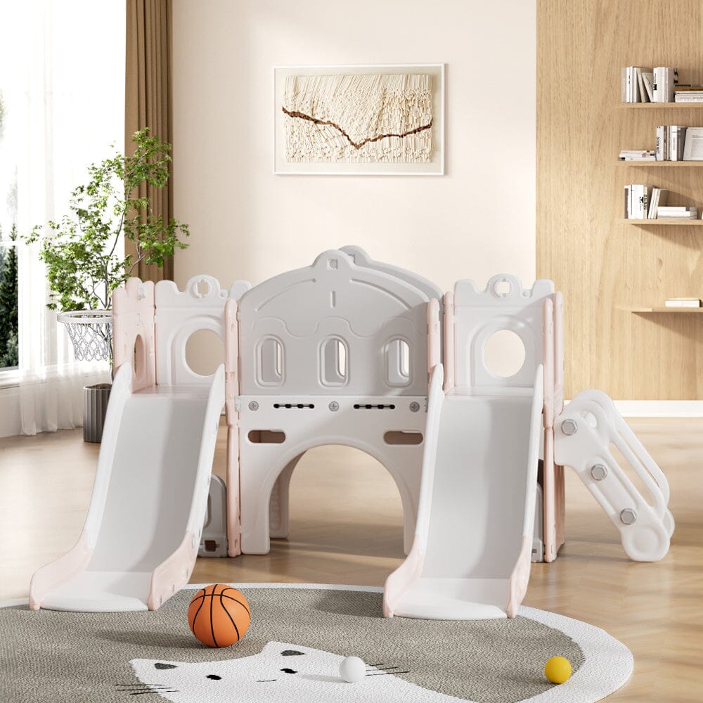 Toddler Two Slides Playset - House Comfort