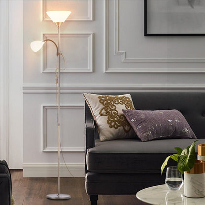 Torchiere Double Heads Floor Lamp Adjustable Reading Light - House Comfort