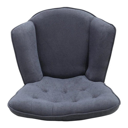 Tufted Button Linen Armchair with Wooden Legs - House Comfort