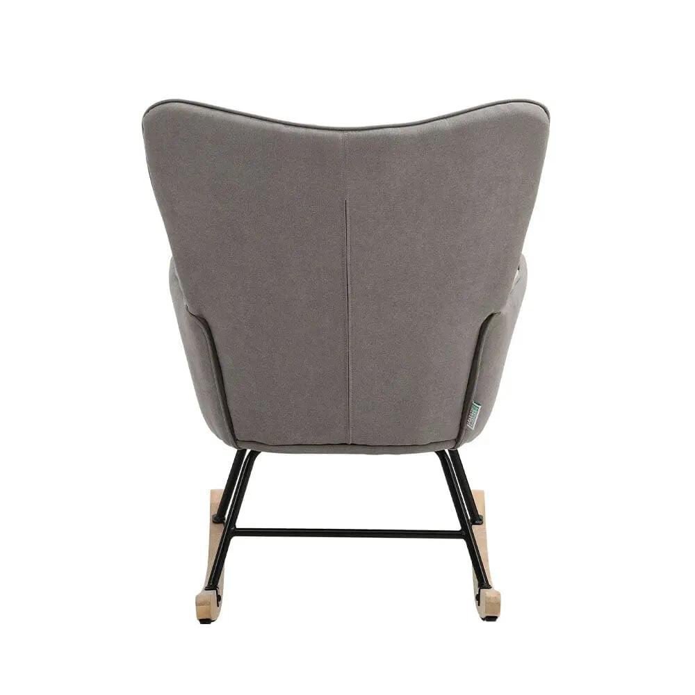 Tufted Linen Upholstered Rocking Chair - House Comfort