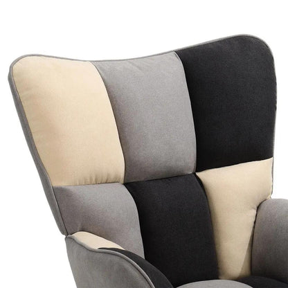 Tufted Linen Upholstered Rocking Chair - House Comfort