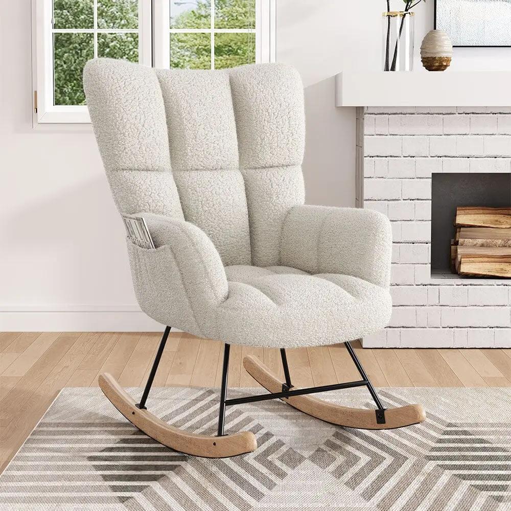 Tufted Upholstered Rocking Chair - House Comfort