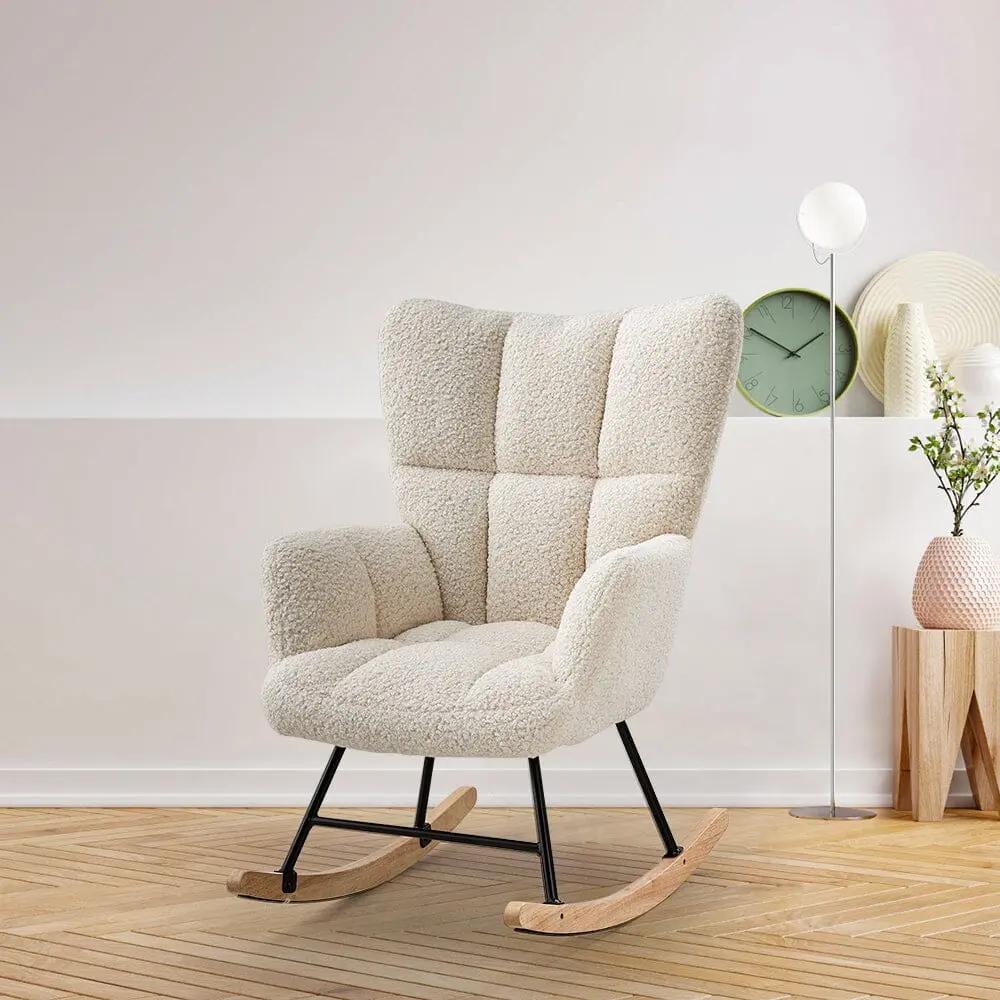 Tufted Upholstered Rocking Chair - House Comfort