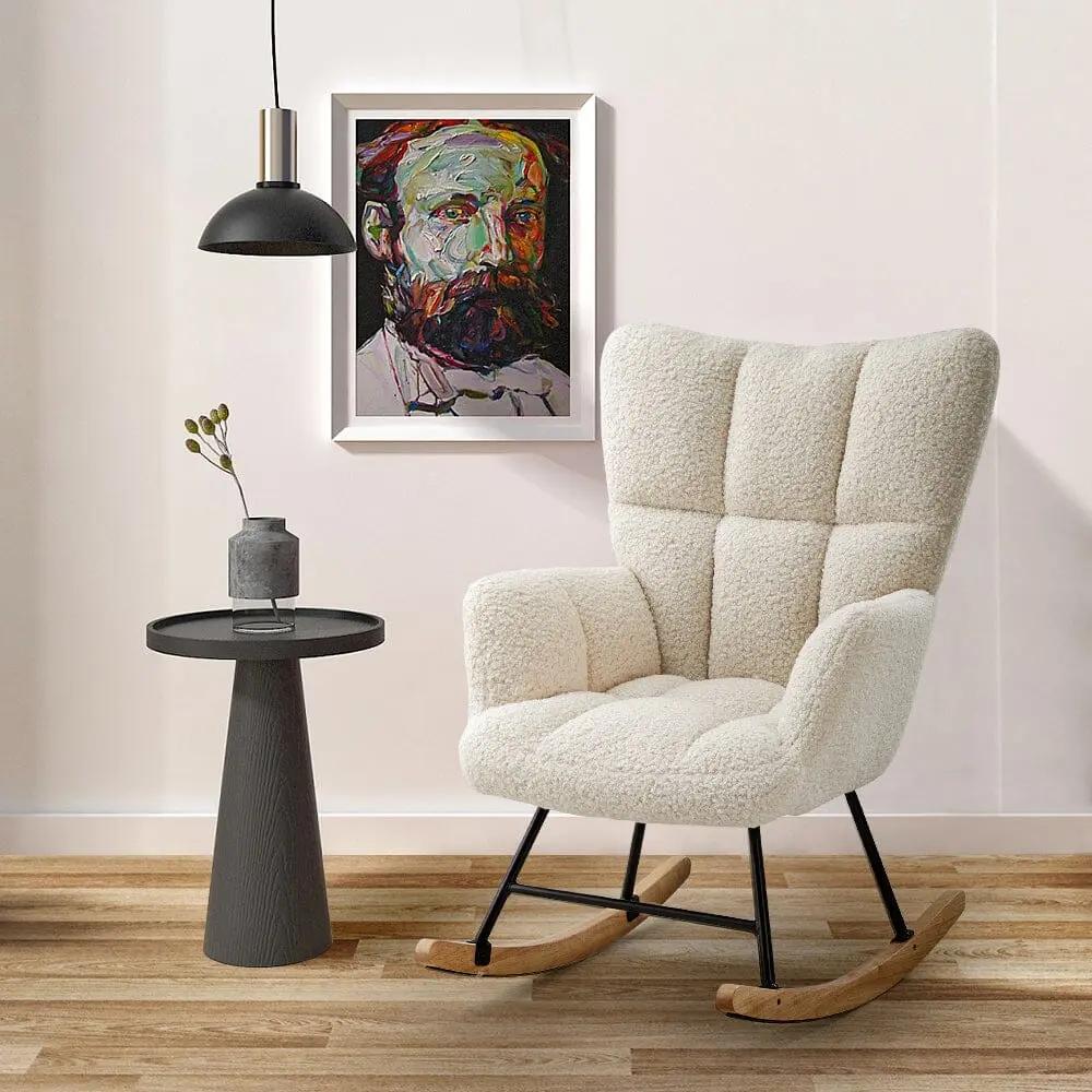 Tufted Upholstered Rocking Chair - House Comfort