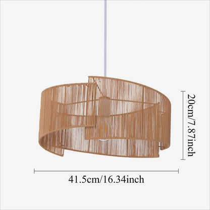 Twist Handwoven Paper Rope Pendant Light for Cozy Living Spaces - House Comfort