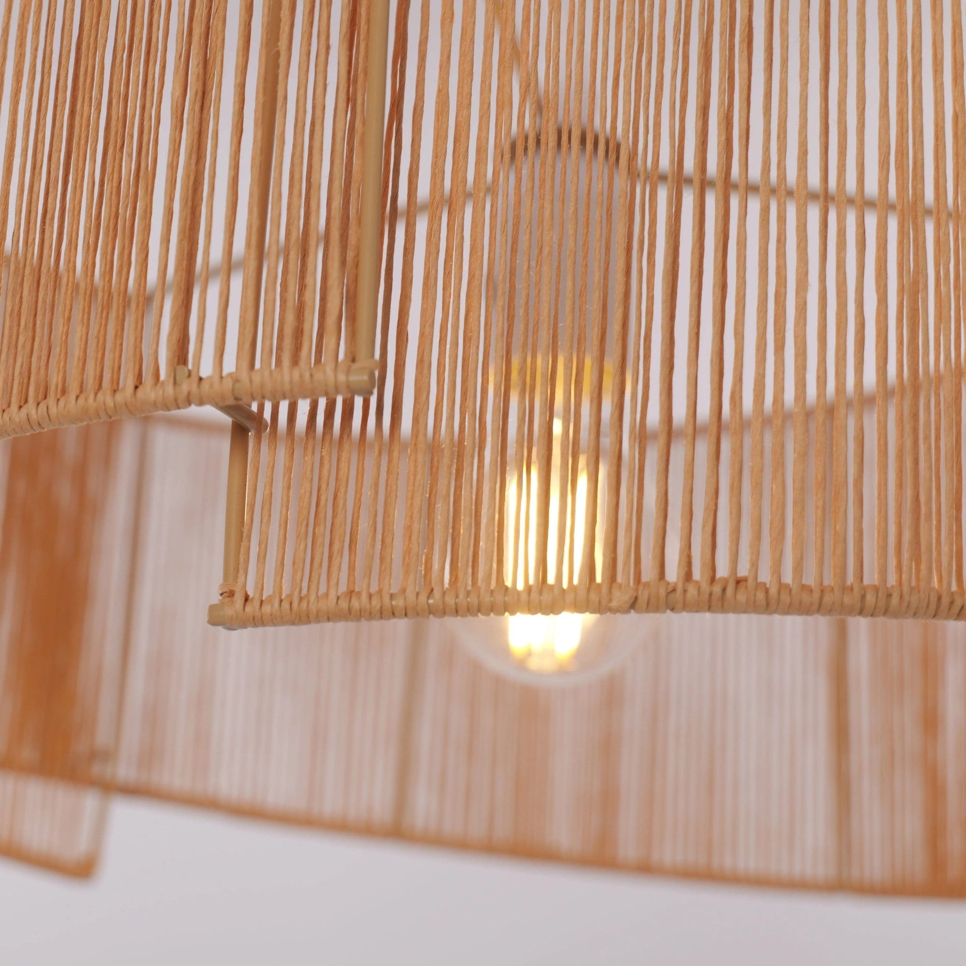 Twist Handwoven Paper Rope Pendant Light for Cozy Living Spaces - House Comfort