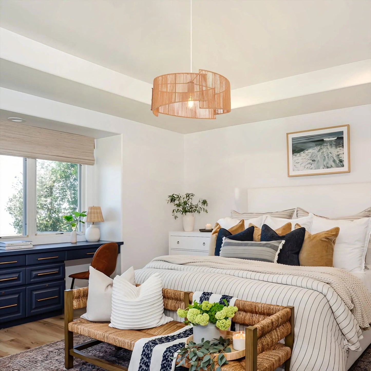 Twist Handwoven Paper Rope Pendant Light for Cozy Living Spaces - House Comfort